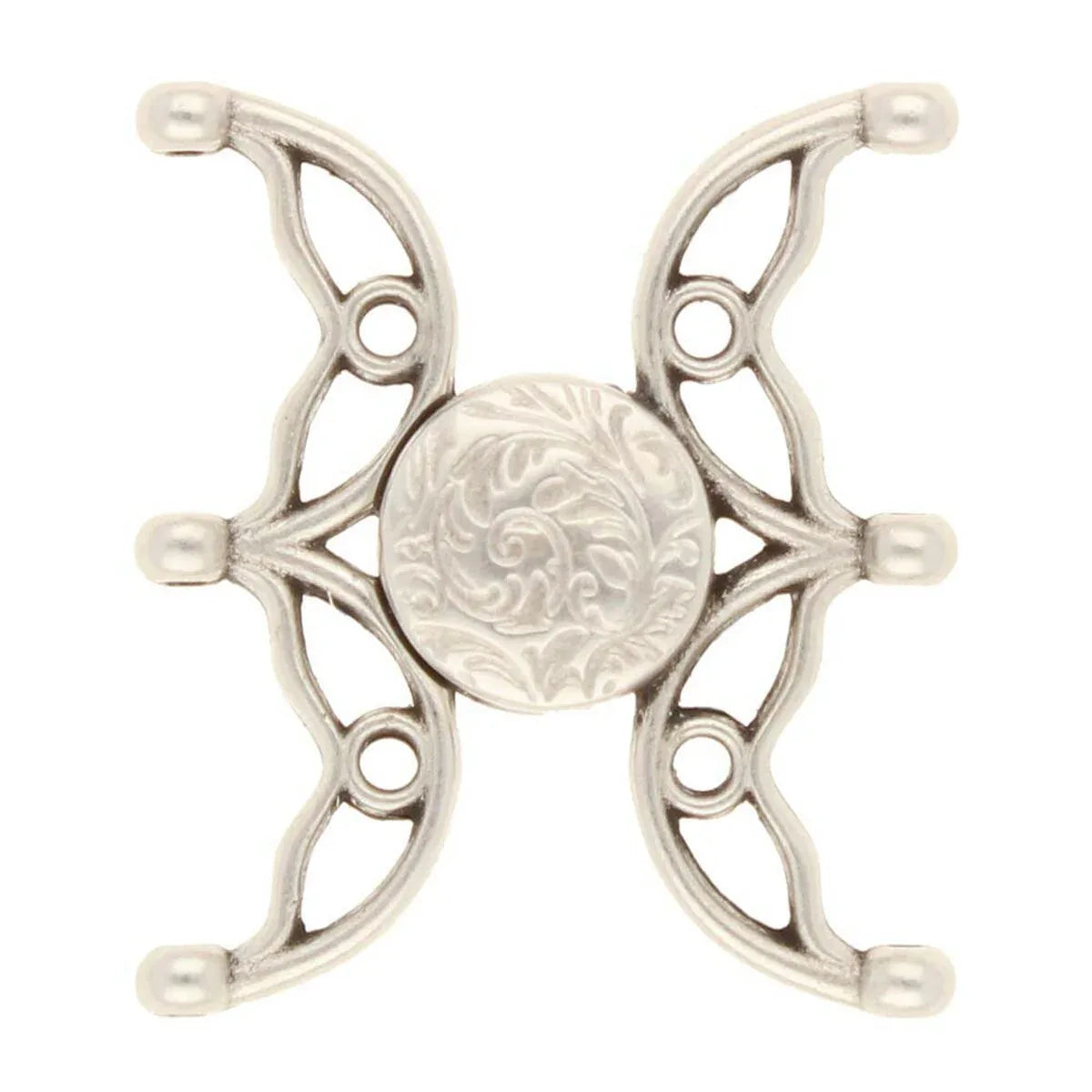 Cymbal Element - Volakas III Antique Silver Plated Lås 1 Styck Beadsmith