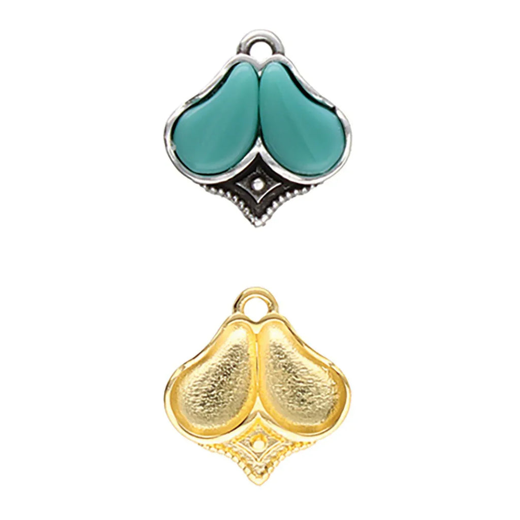 Cymbal Element - Kanala 24K Gold Plated 2-pack Beadsmith