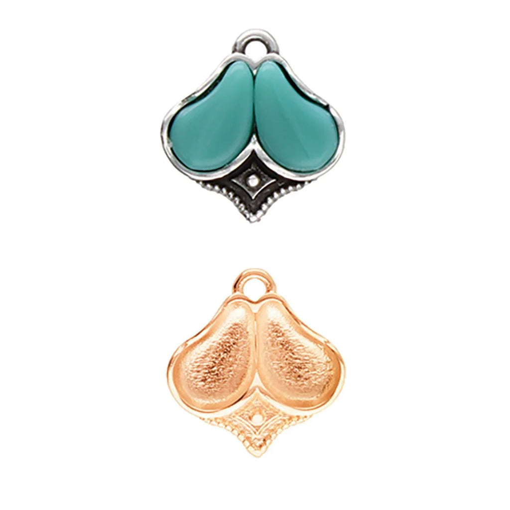 Cymbal Element - Kanala Rose Gold Plated 2-pack Beadsmith
