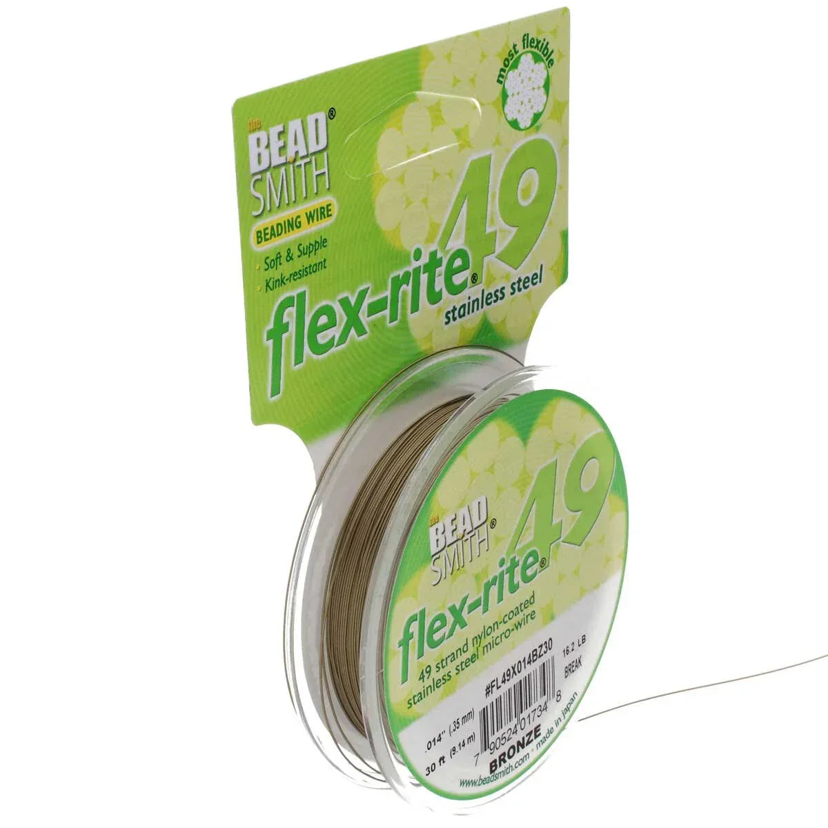 Flex-Rite - Bronze 0,35mm, 49 trådar, 1 rulle Beadsmith