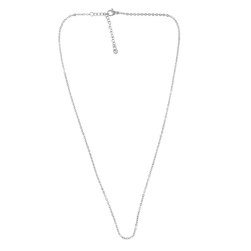 Halskedja Rostfrittstål - Små länkar 42cm 1 styck Grekisk Metall