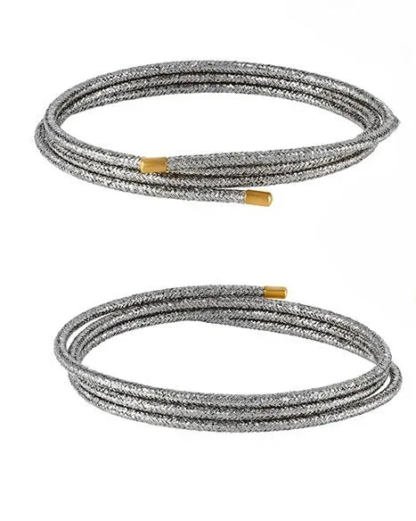 Magnetiskt Armband - Rostfritt Stål med Silverglitter - 1 Styck Grekisk Metall