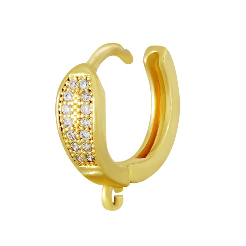 Brisyr Guldfärgad - Cirkel med strass 17mm 2-pack Grekisk Metall