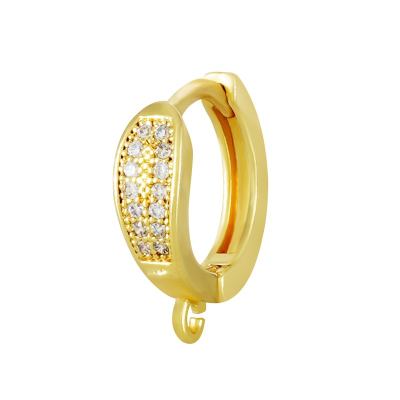 Brisyr Guldfärgad - Cirkel med strass 17mm 2-pack Grekisk Metall