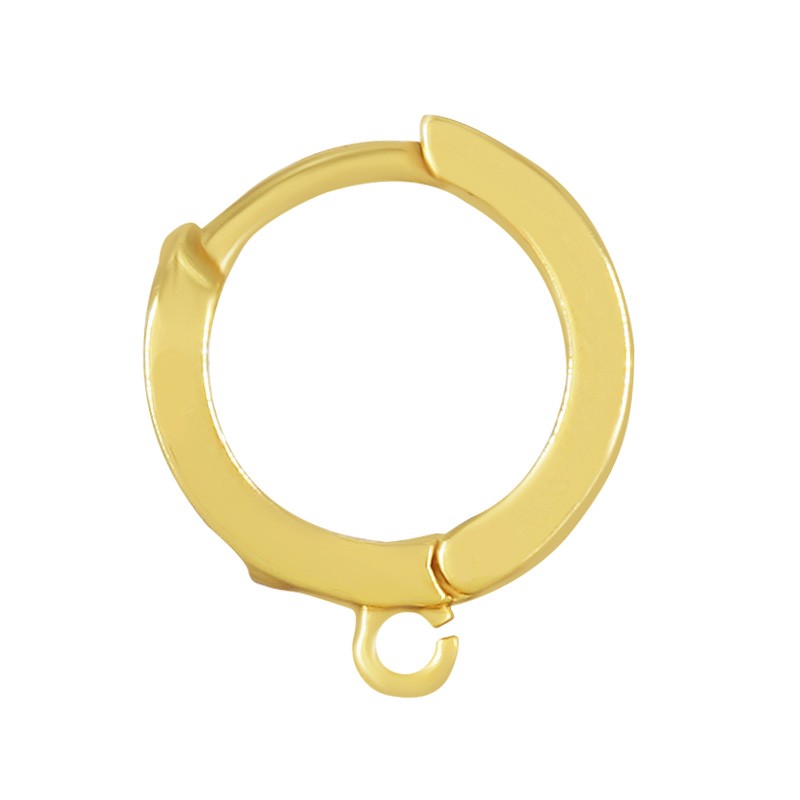 Brisyr Guldfärgad - Cirkel med strass 17mm 2-pack Grekisk Metall