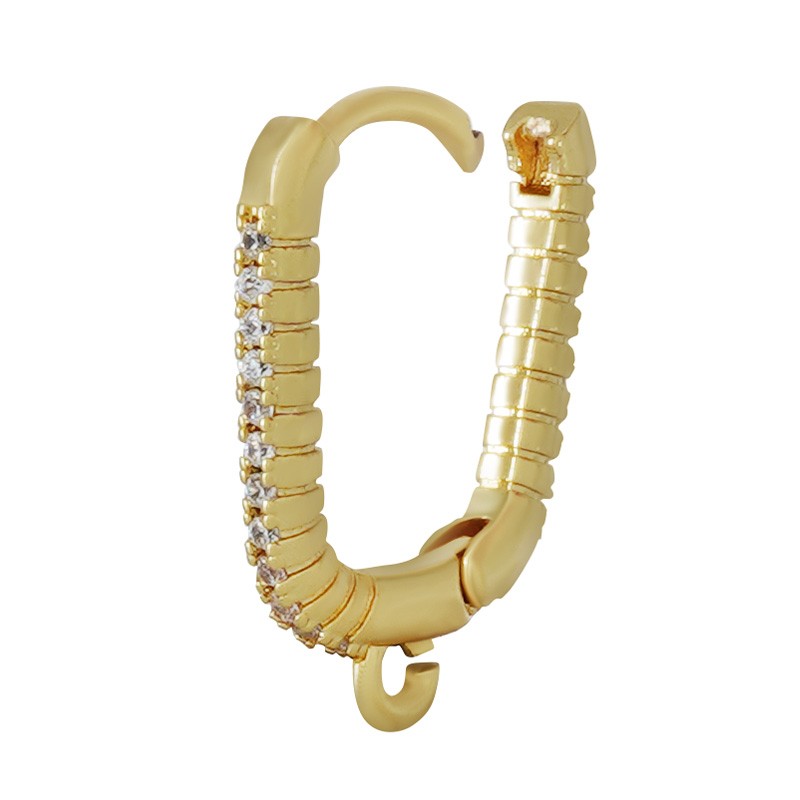 Brisyr Guldfärgad - Oval med strass 17mm 2-pack Grekisk Metall