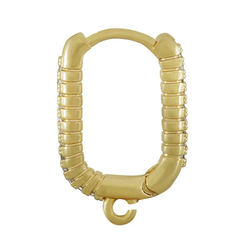 Brisyr Guldfärgad - Oval med strass 17mm 2-pack Grekisk Metall