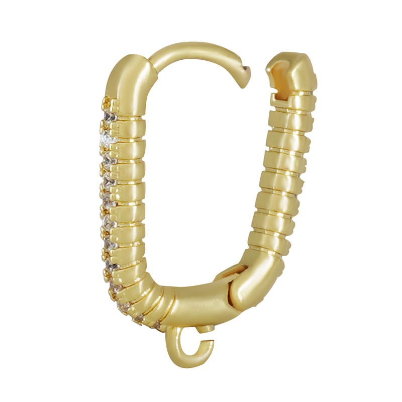 Brisyr Guldfärgad - Oval med strass 17mm 2-pack Grekisk Metall