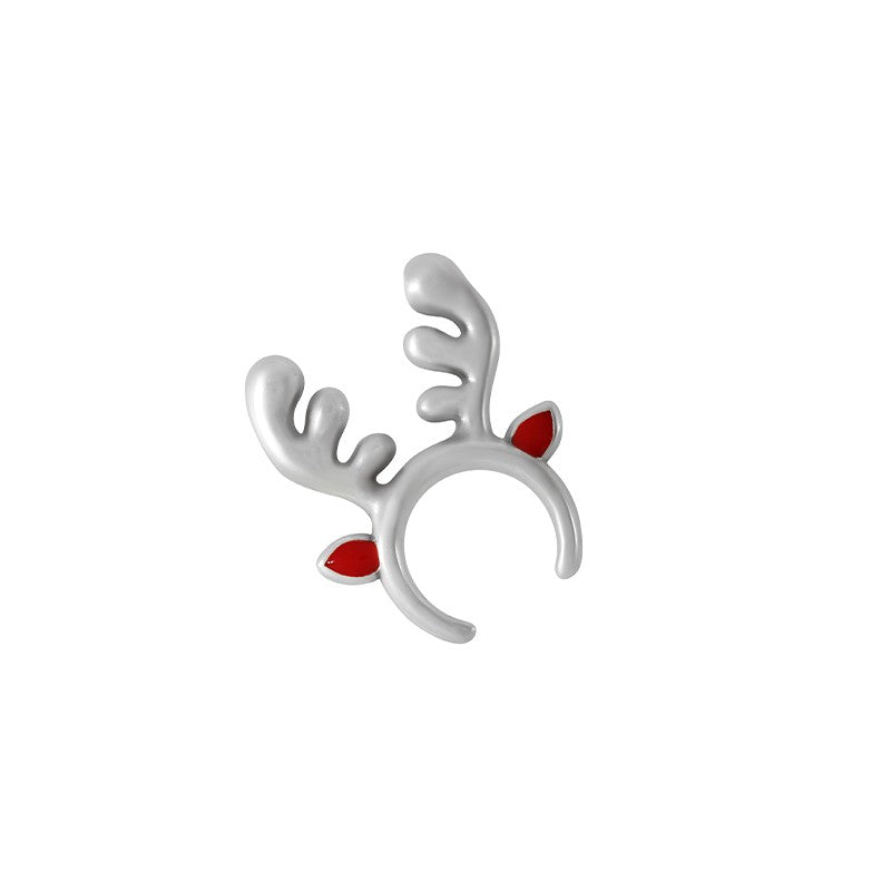 Berlock Silverpläterad - Diadem Renhorn Röda Öron 1 styck Grekisk Metall