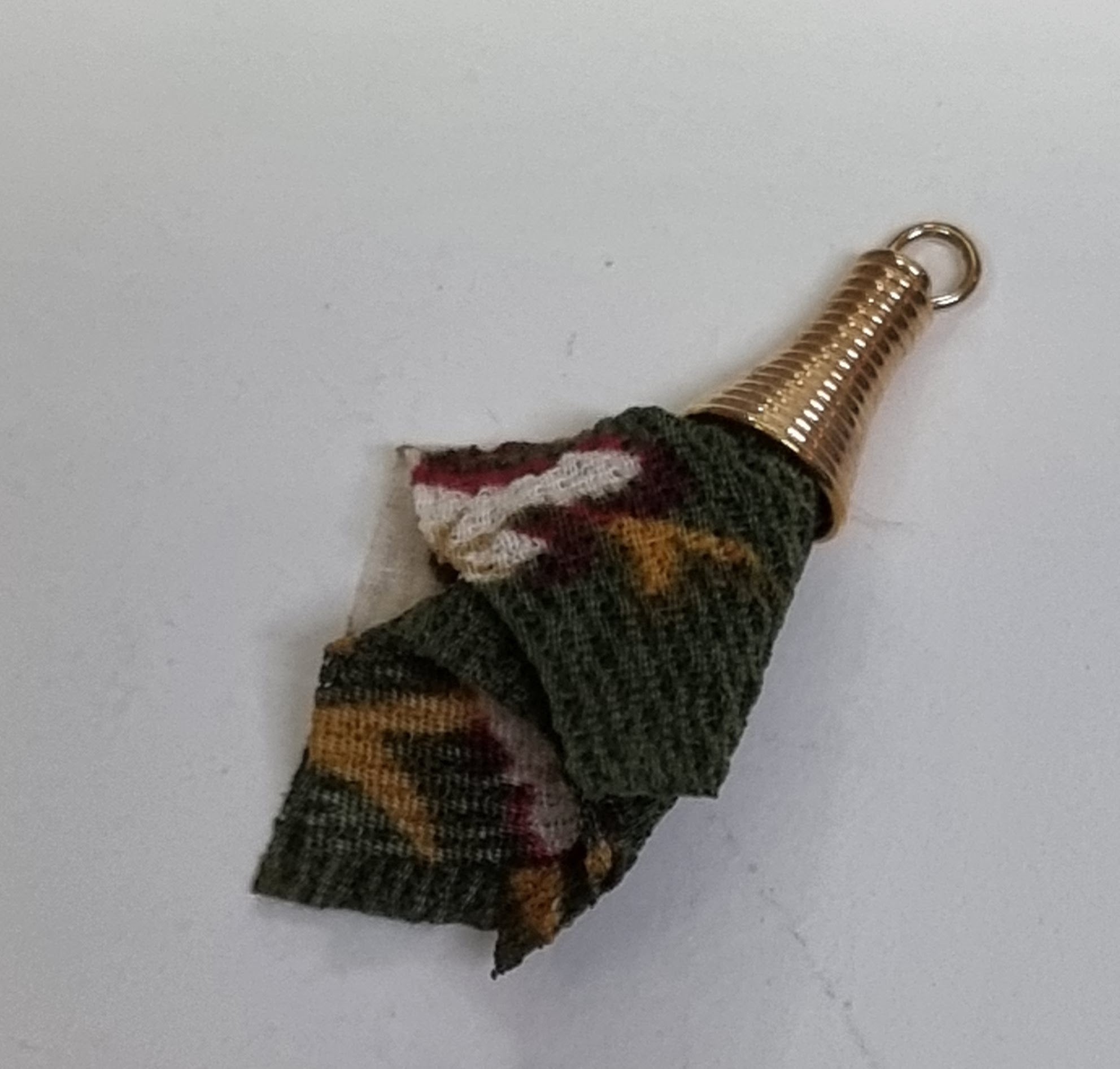 Tofs Tyg - Grön 30mm, 1 Styck Grekisk Metall