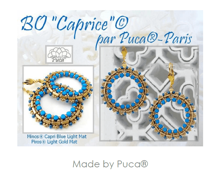 Mönster - Örhängen & Hängsmycke Tutorial « Caprice » Les perles par Puca® - Paris