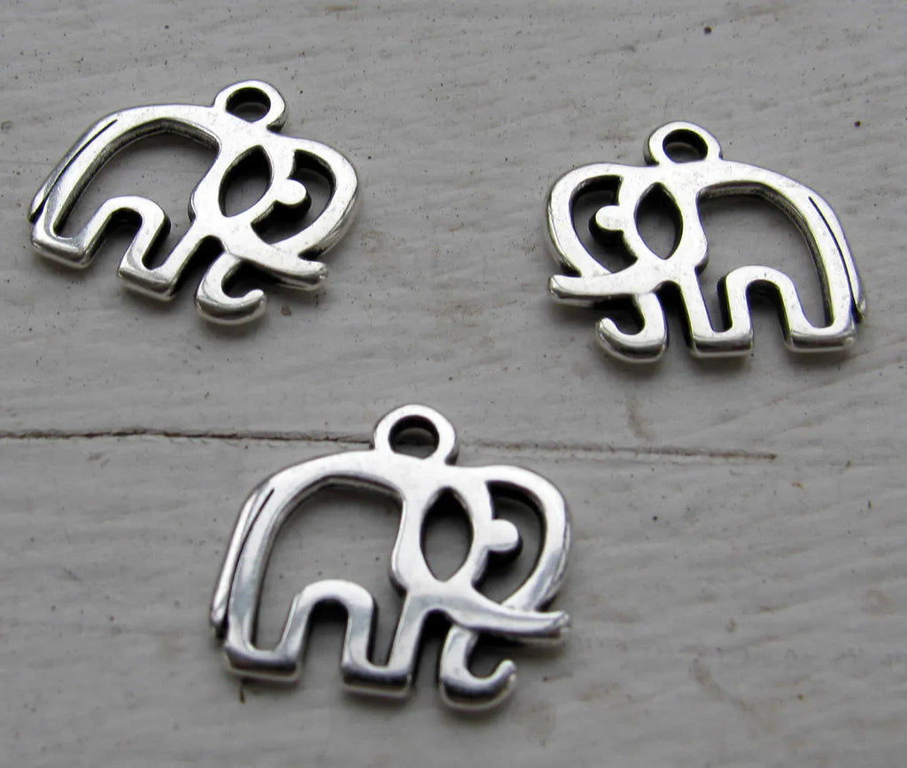 Berlock Silverfärgad - Elefant 3-Pack Grekisk Metall