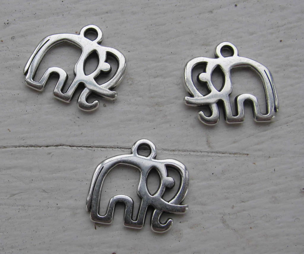 Berlock Silverfärgad - Elefant 3-Pack Grekisk Metall