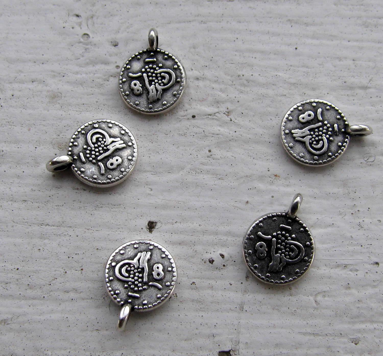 Berlock Silverfärgad - Mynt 5-pack Grekisk Metall