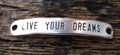 Connector Silverfärgat - Live your dreams 40x7mm, 1 styck Grekisk Metall