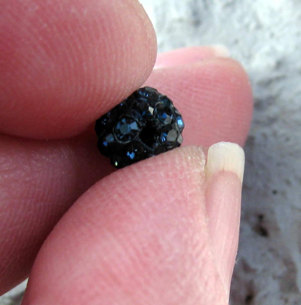 Strasspärlor halvborrade - Mörkblå 6 mm, 2- pack Hilmas Pyssel