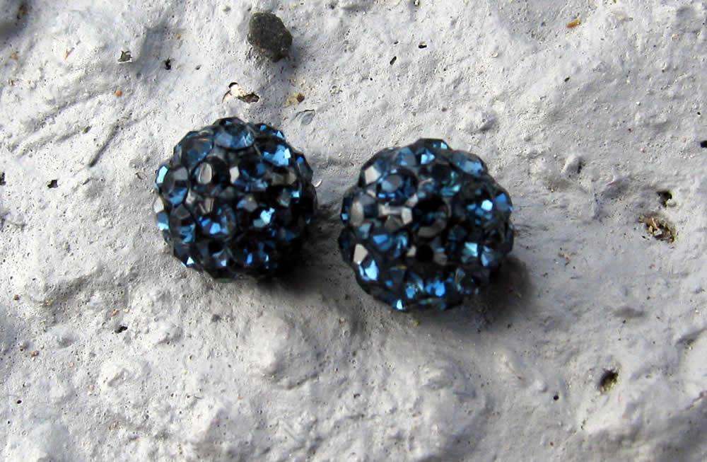 Strasspärlor halvborrade - Mörkblå 6 mm, 2- pack Hilmas Pyssel