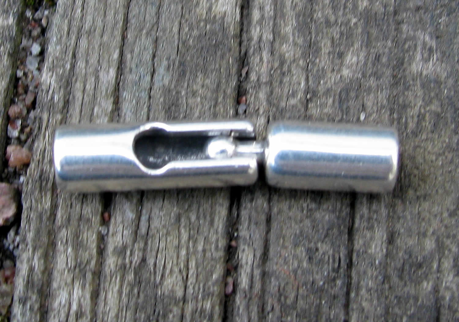 Lås silverfärgat - Modell till runda band ca 3 mm, 1 set Grekisk Metall