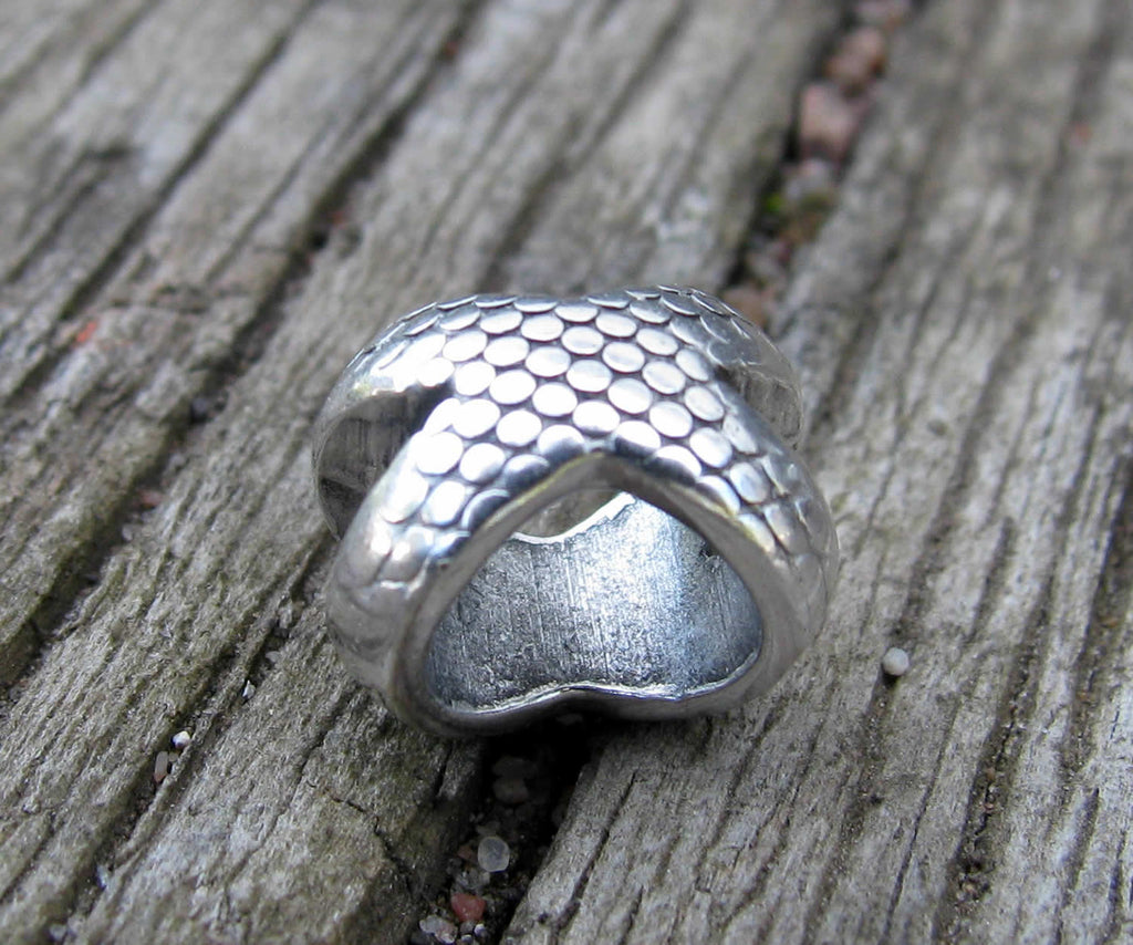 Mellandel / Silder Silverfärgad - Kryss med prickmönster 1 styck Grekisk Metall