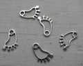 Berlock Silverfärgad - Fot 16x10mm 5-pack Grekisk Metall