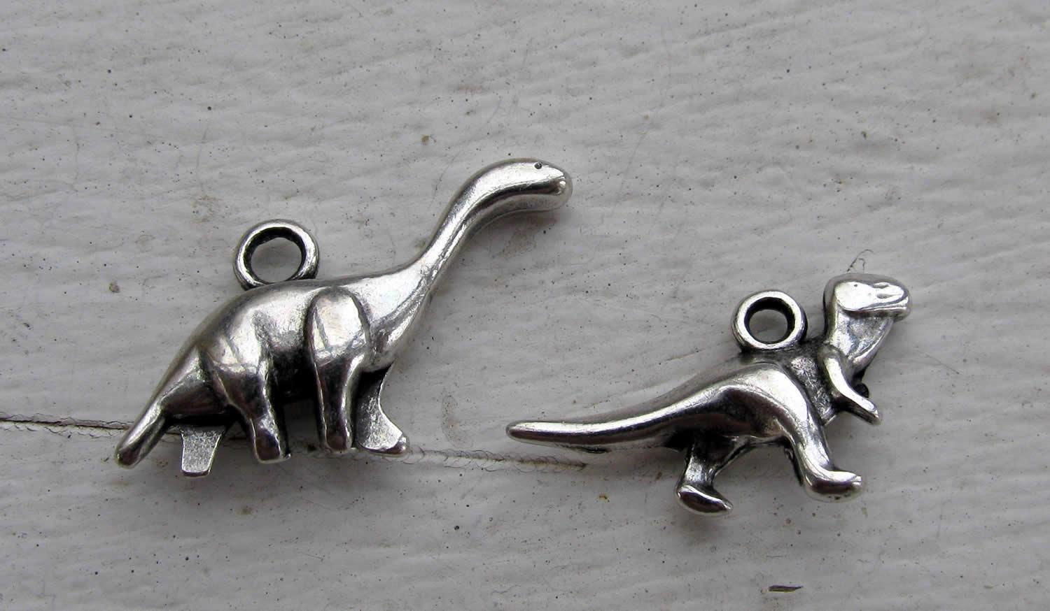 Berlock Silverpläterad - Dinosaurier 2-pack Grekisk Metall