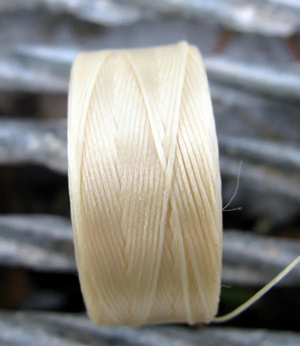 S-Lon Bead thread - Cream Strl D, 1 Rulle Hilmas Pyssel