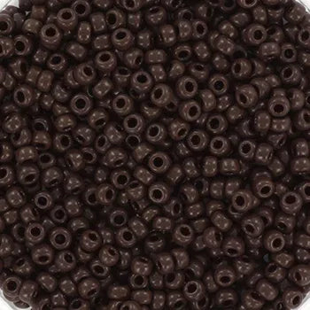 Miyuki Seed Beads - Opaque Brown 11/0, 10 gram Miyuki