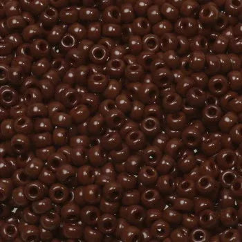 Miyuki Seed Beads - Opaque Chocolate Brown 11/0, 10 gram Miyuki