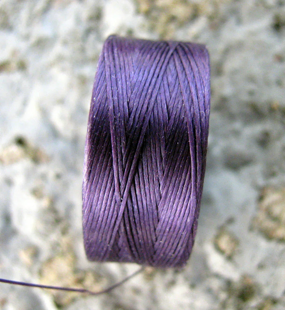 S-Lon Bead thread - Purple, storlek D, 1 rulle Hilmas Pyssel