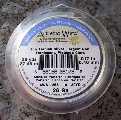Artistic Wire 26 Ga - Silver Pläterad Non Tarnish 1 rulle Artistic wire