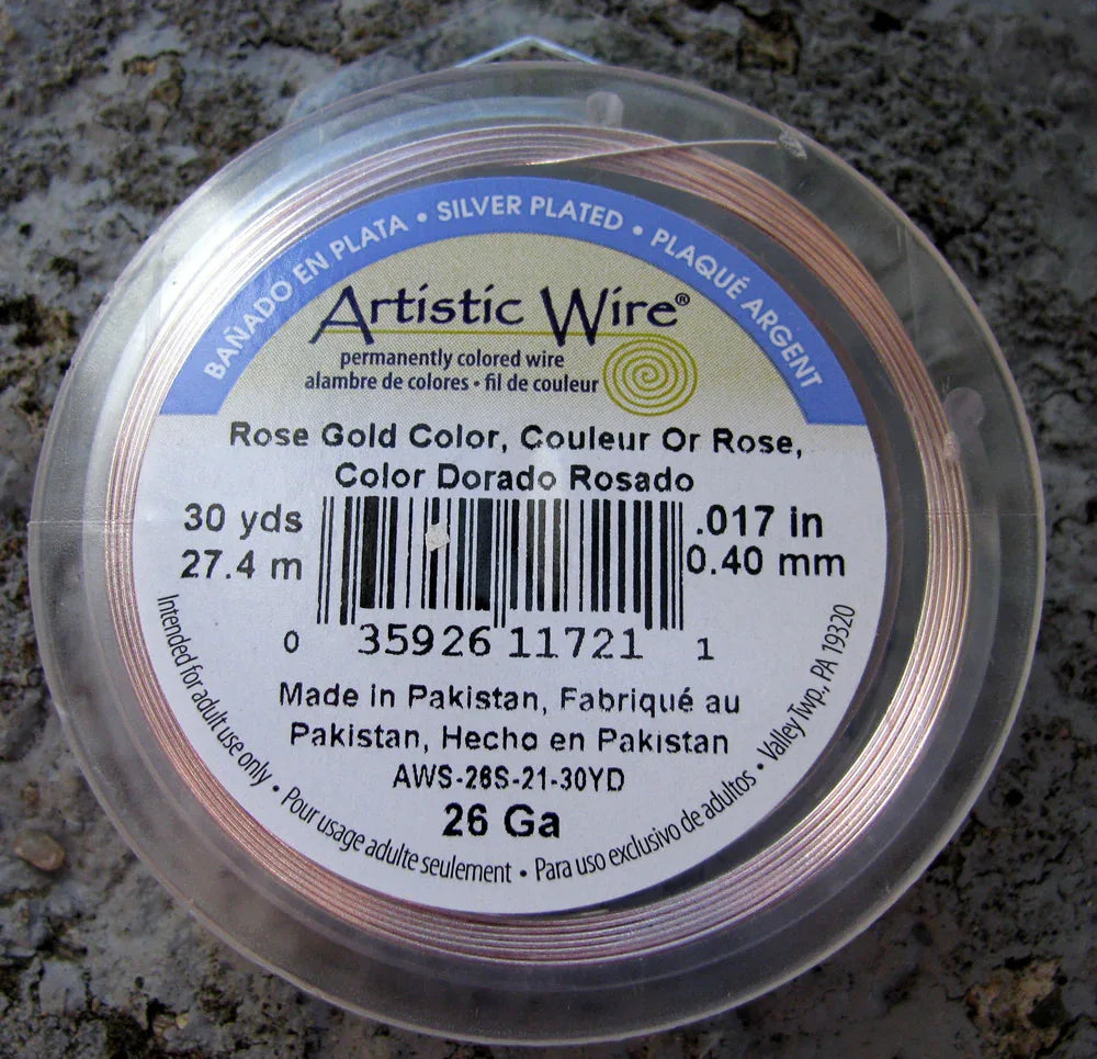 Artistic Wire 26 Ga - Silver Pläterad, Rose Gold Färg, 1 Rulle Artistic wire