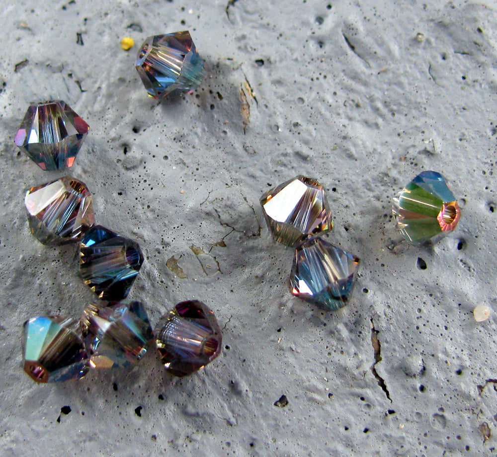 Swarovski Crystals Bicone (5328) - Crystal Iridescent Green, 4mm, 10-pack Swarovski