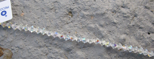 Tjeckiska MC Bicone - Crystal AB 4 mm, 1 sträng Preciosa