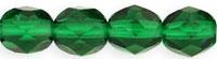Tjeckiska Firepolish - Green Emerald 4 mm, 50-pack Hilmas Pyssel