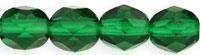 Tjeckiska Firepolish - Green Emerald 4 mm, 50-pack Hilmas Pyssel