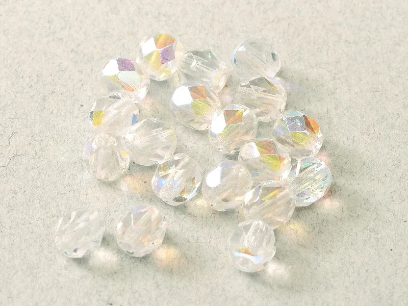 Tjeckiska Firepolish - Crystal AB, 4 mm, 50-pack Hilmas Pyssel