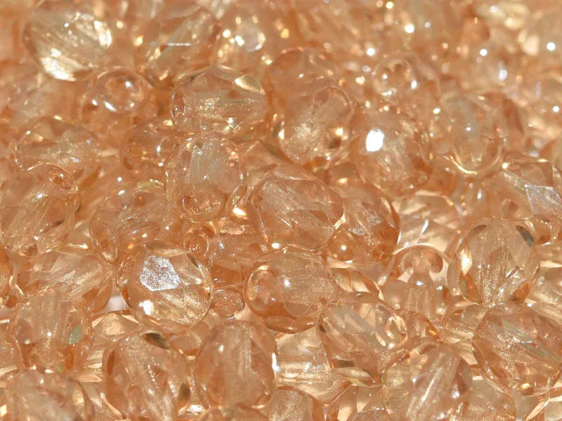 Tjeckiska Firepolish - Crystal Champagne Luster 4 mm, 50-pack Hilmas Pyssel