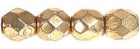 Tjeckiska Firepolish - Coated Golden 4 mm, 50-pack Hilmas Pyssel