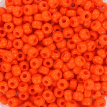 Miyuki Seed Beads - Opaque Orange 8/0, 10 gram Miyuki