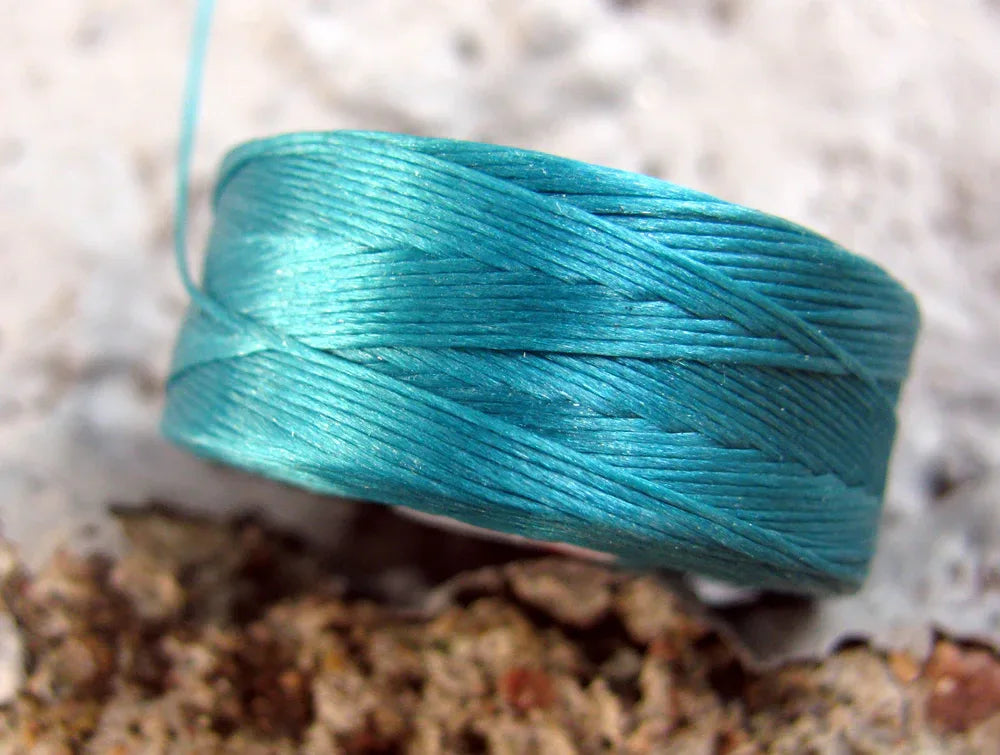 S-Lon Bead Thread - Teal, Strl D, 1 Rulle Hilmas Pyssel