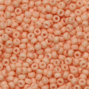Miyuki Seed Beads - Fancy Frosted Lt Peachy Tan 11/0, 10 gram Miyuki