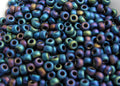 Miyuki Seed Beads - Matte Black AB 11/0 10 Gram Miyuki