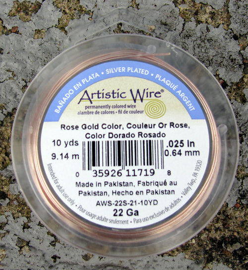 Artistic Wire 22 Ga - Silverpläterad Rose Gold, 1 Rulle Artistic wire