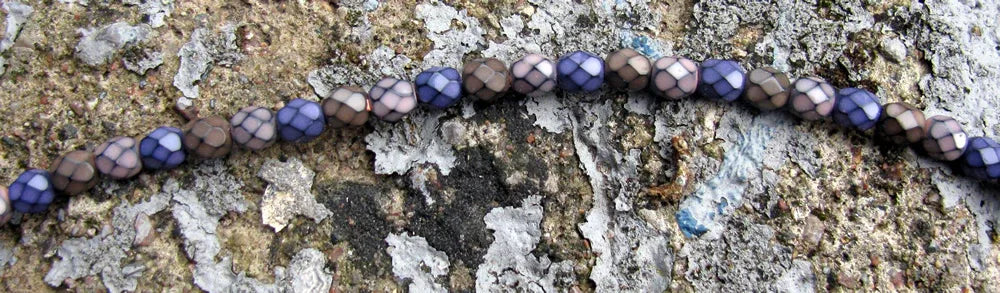 Tjeckiska Firepolish - Snake Vineyard Mix 6mm, 1 sträng Hilmas Pyssel