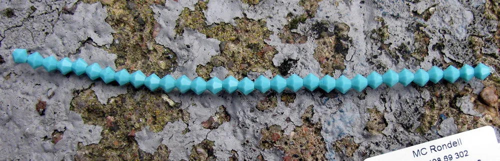 Tjeckiska MC Bicone - Turquoise 4 mm, 1 sträng Preciosa