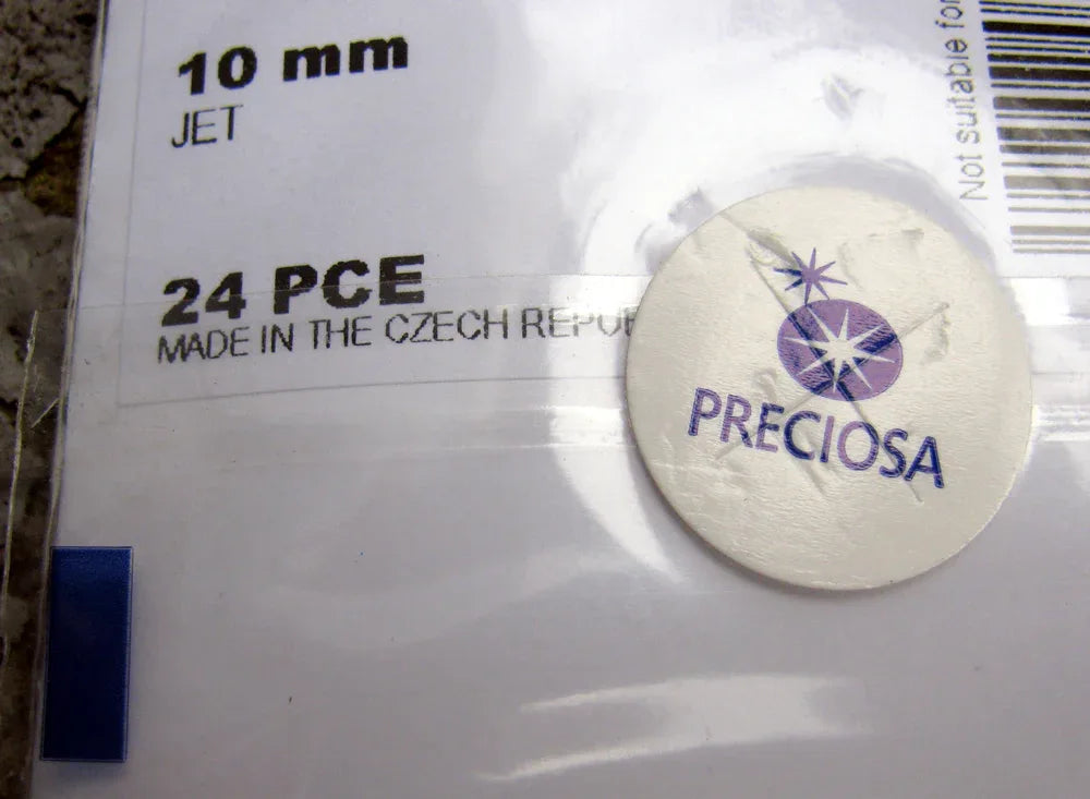 Tjeckiska MC Bicone - Jet 10 mm, 24 stycken Preciosa