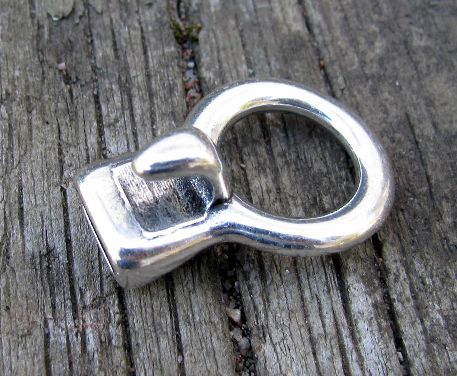 Haklås Silverfärgat - Toggel, hål 11x5,3mm - 1 styck Grekisk Metall