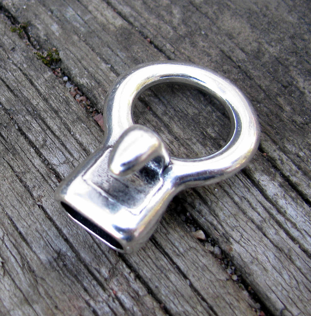 Haklås Silverfärgat - Toggel, hål 11x5,3mm - 1 styck Grekisk Metall