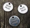 Berlock Silverfärgad - Rund "Handmade" 13mm, 3-pack Grekisk Metall