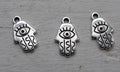 Berlock silverfärgad - Hamsa med öga 3-pack Grekisk Metall